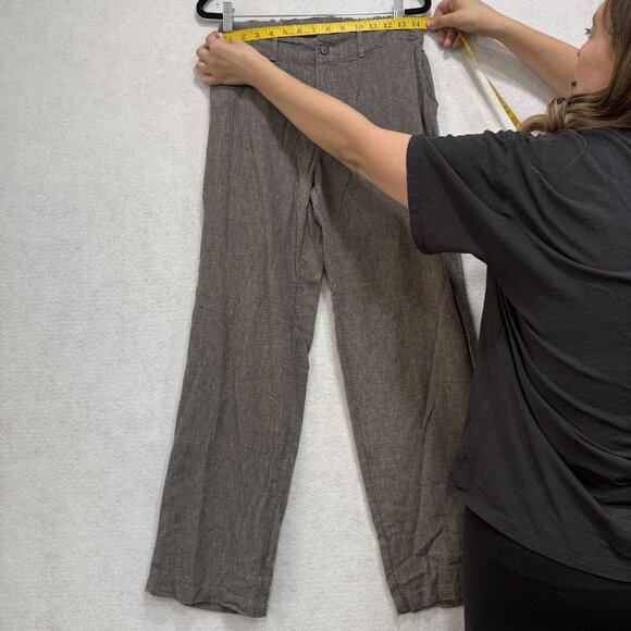 Carbon2Cobalt Pants Womens 6 Linen Blend Wide Leg Casual Relaxed Elastic Waist - Picture 2 of 13